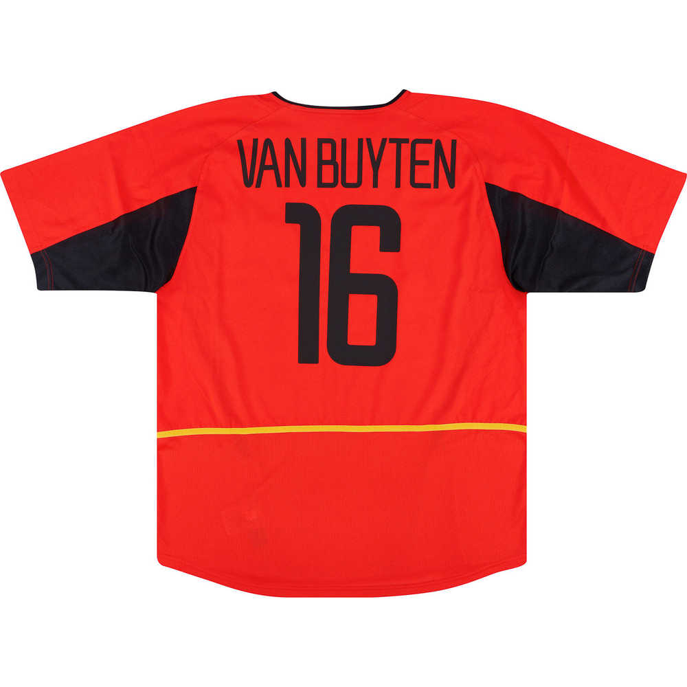 2002-04 Belgium Home Shirt Van Buyten #16 (Excellent) XXL