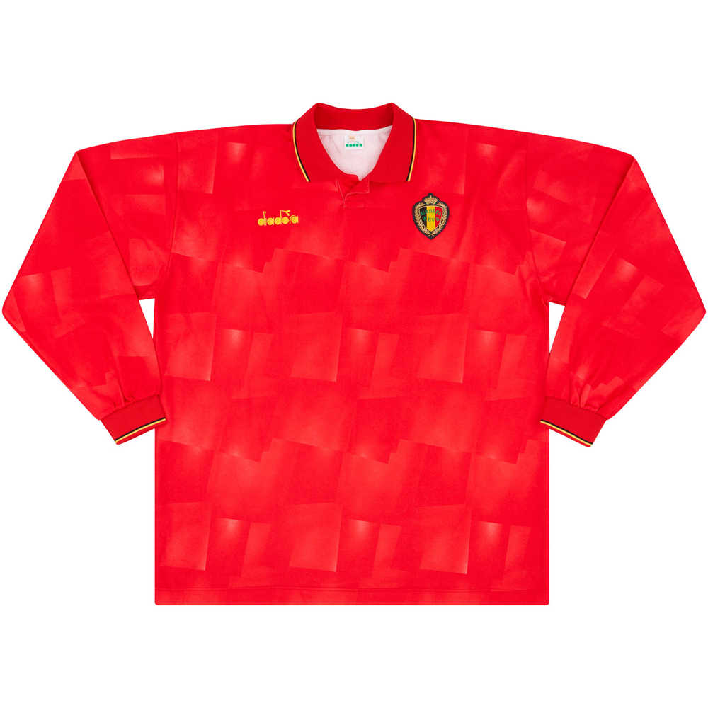 1992-93 Belgium Match Issue Home L/S Shirt #6
