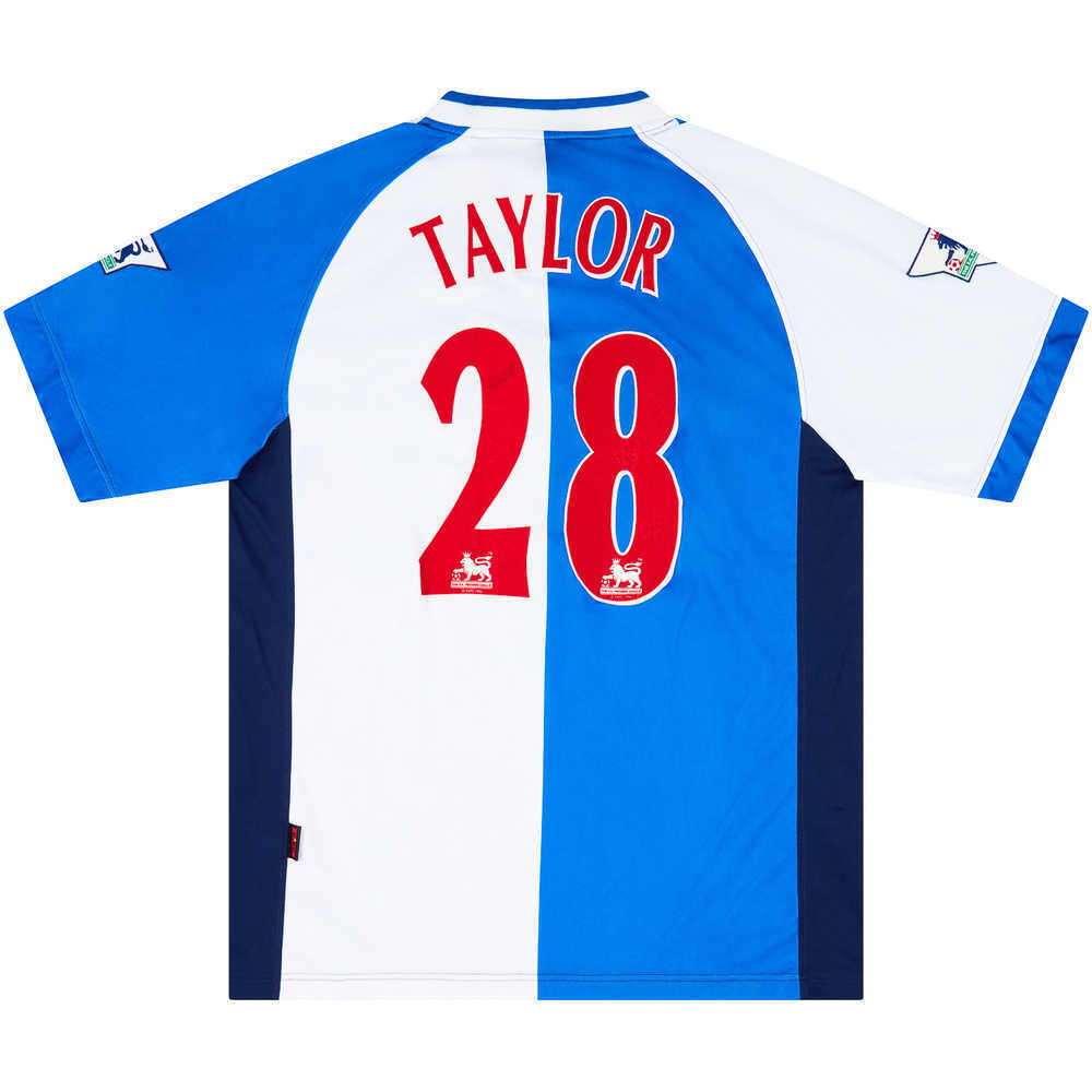 2001-02 Blackburn Match Issue Home Shirt Taylor #28