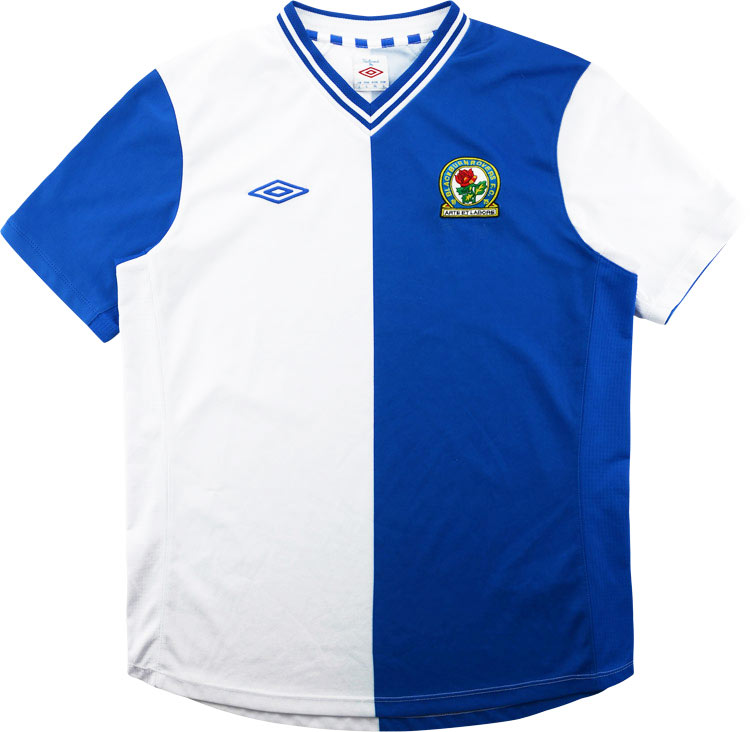 Blackburn Rovers Away football shirt 2014 - 2015. Sponsored by Zebra Claims