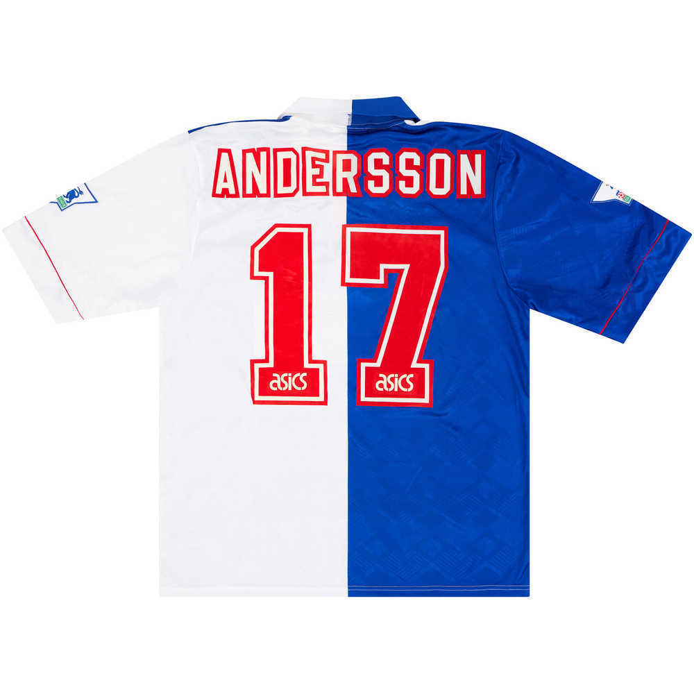 1993-94 Blackburn Match Issue Home Shirt Andersson #17