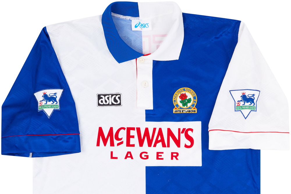 1993-94 Blackburn Match Issue Home Shirt Andersson #17-Match Worn Shirts Blackburn Certified Match Worn