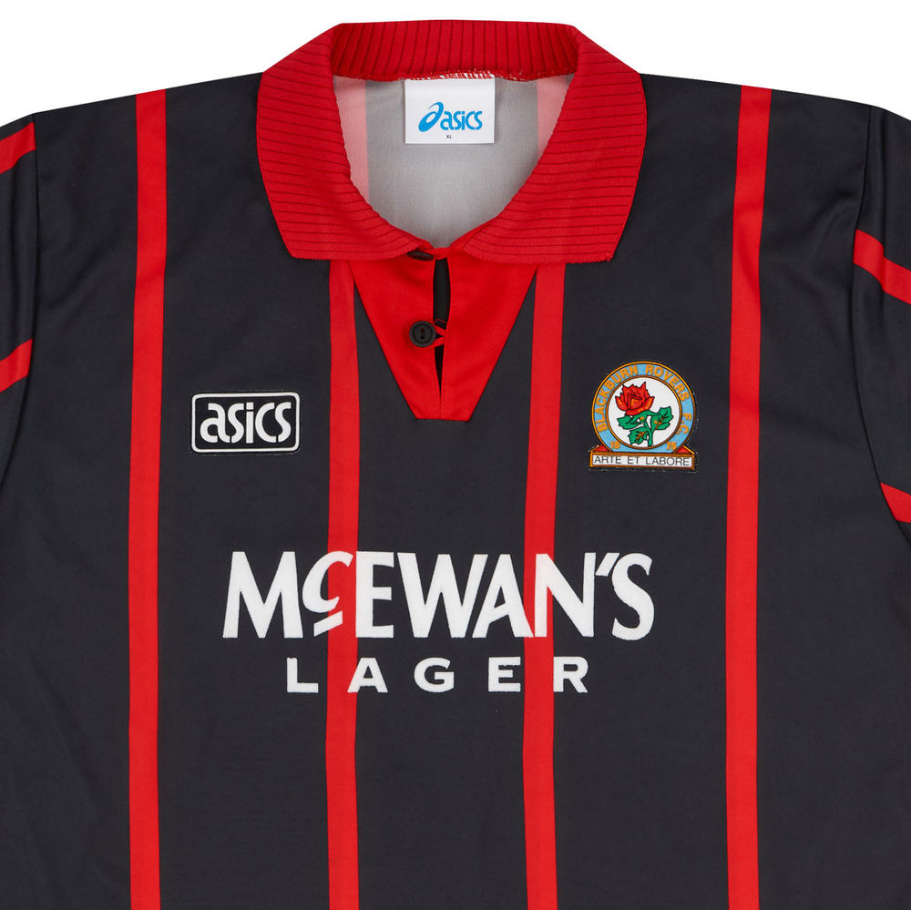 1994-95 Blackburn Away Shirt Shearer #9 (Excellent) XL-Blackburn Alan Shearer Names & Numbers Legends