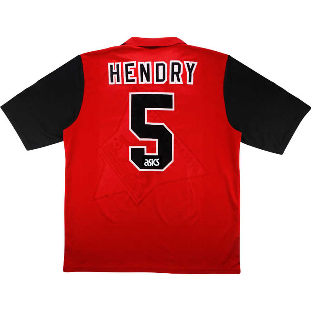 1995-96 Blackburn Away Shirt Hendry #5 (Excellent) XL