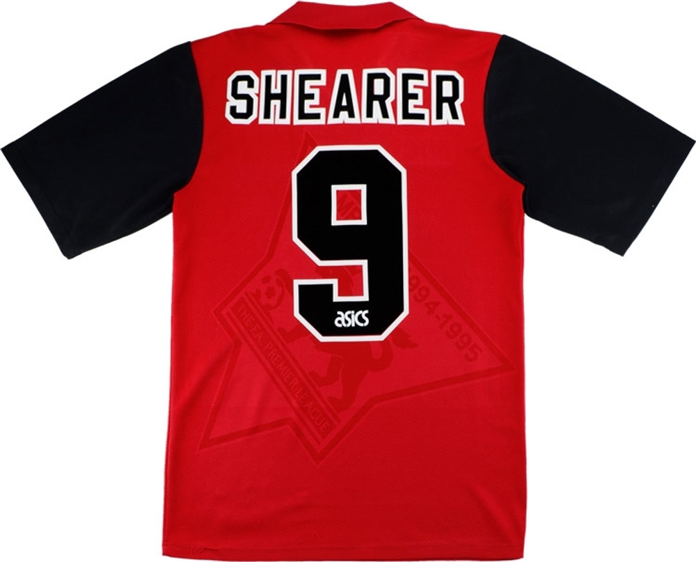 1995-96 Blackburn Away Shirt Shearer #9 (Excellent) M