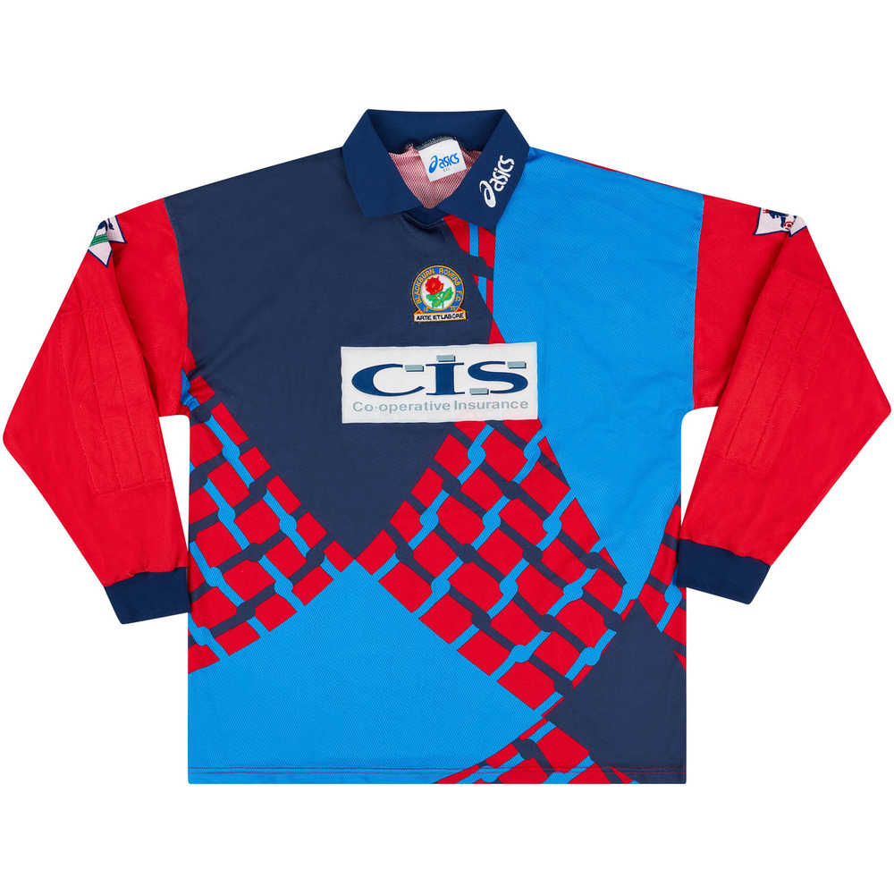 1997-98 Blackburn Match Issue GK Shirt Fettis #22