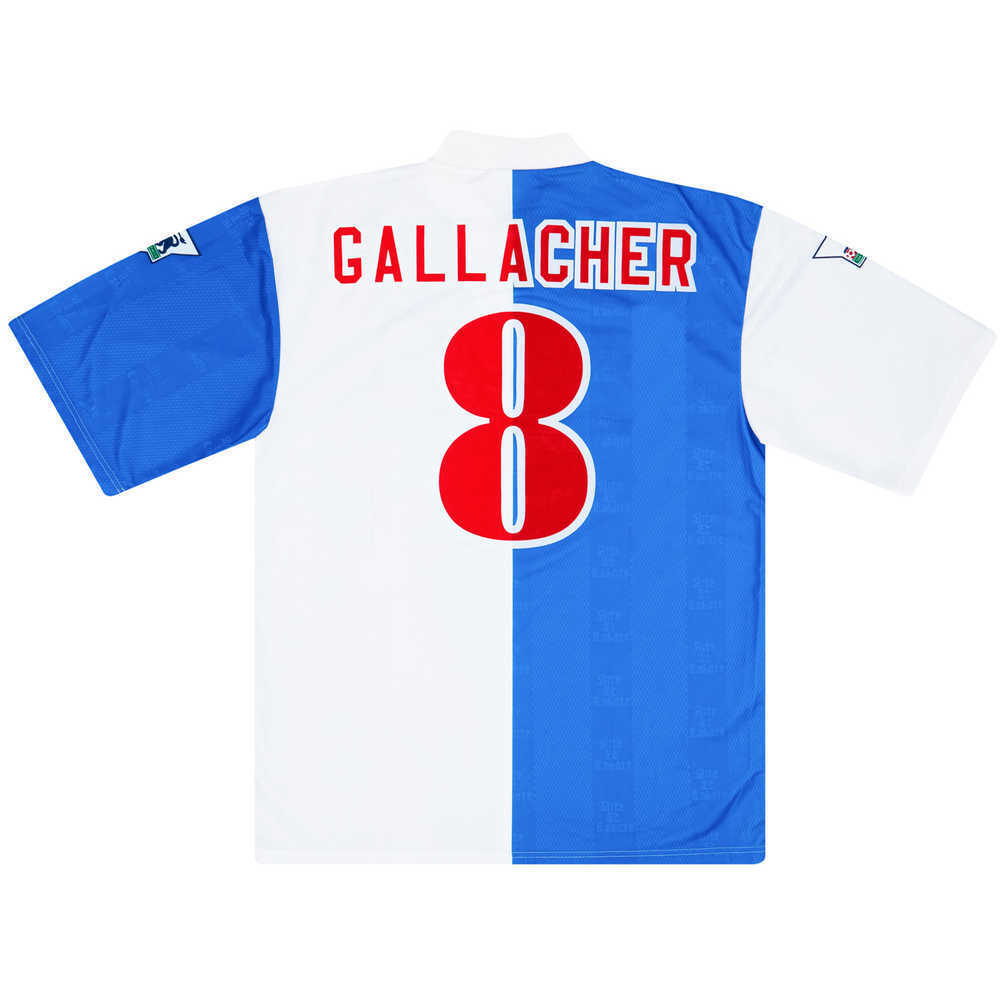 1996-97 Blackburn Match Issue Home Shirt Gallacher #8
