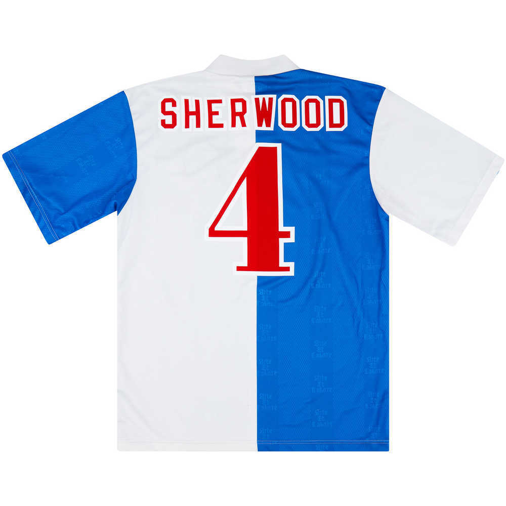 1996-97 Blackburn Home Shirt Sherwood #4 (Excellent) L