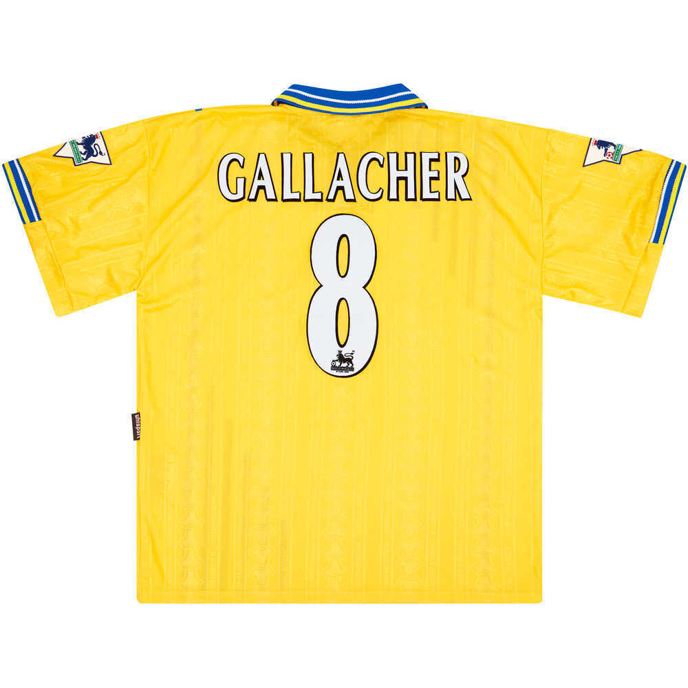1998-99 Blackburn Match Issue Away Shirt Gallacher #8