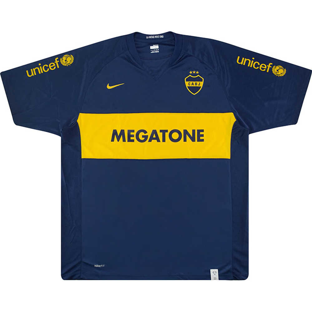 2007-08 Boca Juniors Home Shirt (Very Good) XL