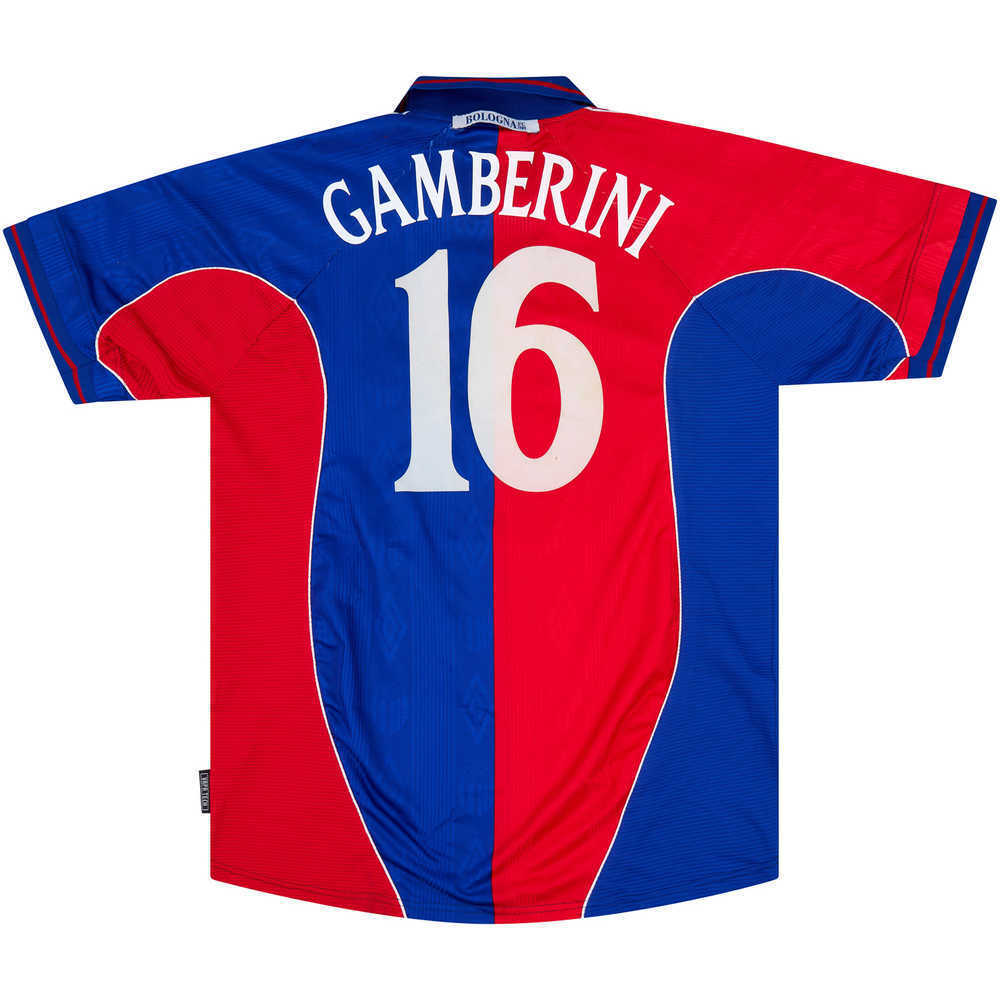 2000-01 Bologna Match Issue Home Shirt Gamberini #16