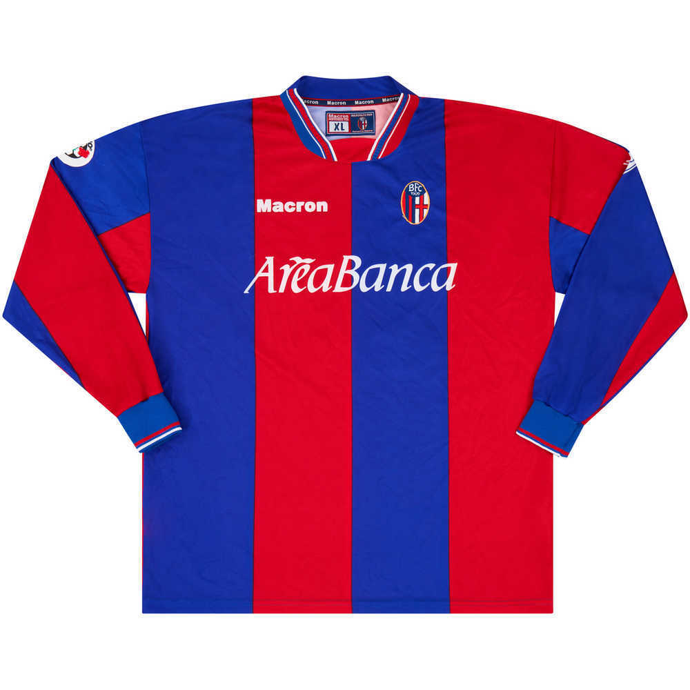 2002-03 Bologna Match Issue Home L/S Shirt Goretti #23 