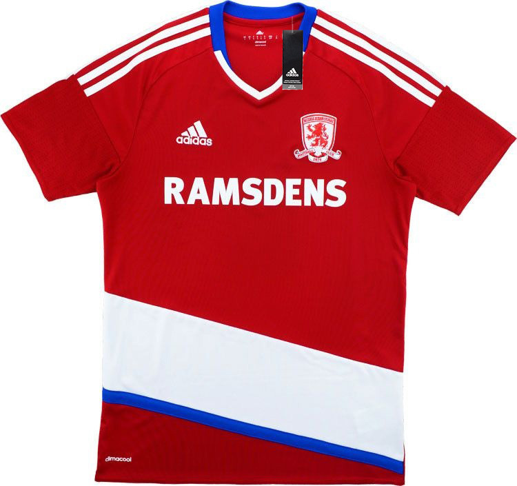 Middlesbrough FC Football Shirt Away Soccer Jersey 2018/19  L/S  Hummel Large 