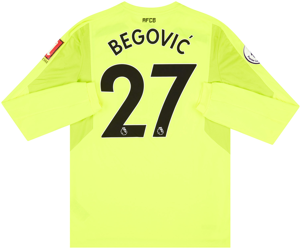 2017-18 Bournemouth Match Worn GK Shirt Begović #27-Match Worn Shirts Bournemouth Goalkeeper Certified Match Worn