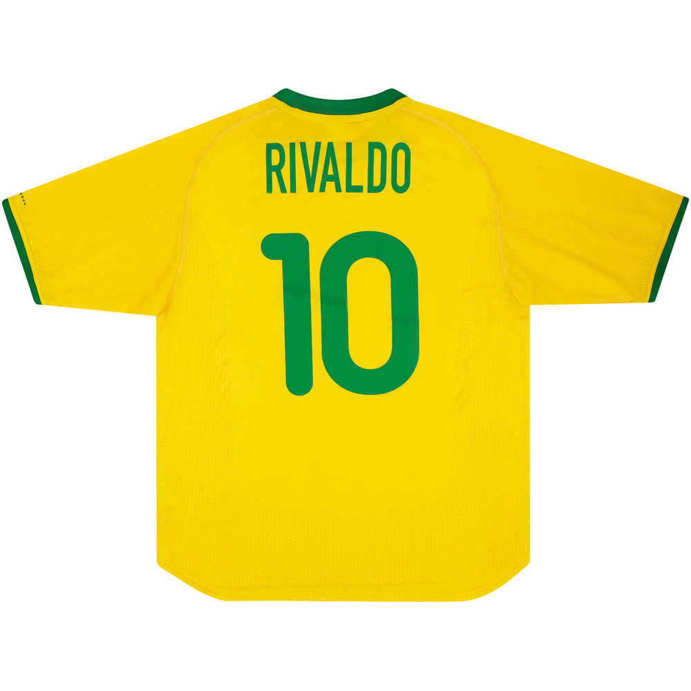 2000-02 Brazil Home Shirt Rivaldo #10 (Excellent) M