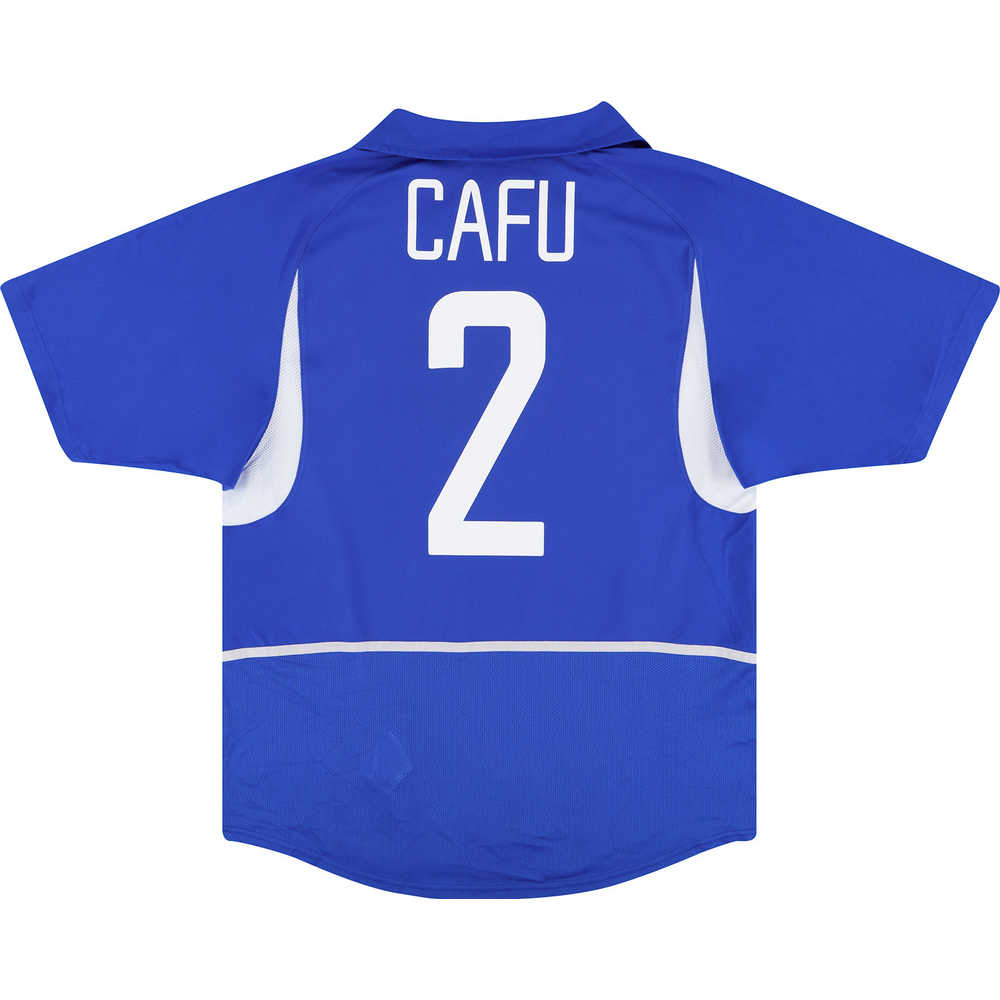2002-04 Brazil Away Shirt Cafu #2 (Excellent) XL