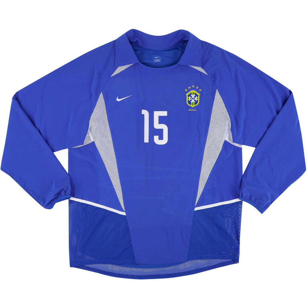 2002-03 Brazil Match Issue Away L/S Shirt #15 