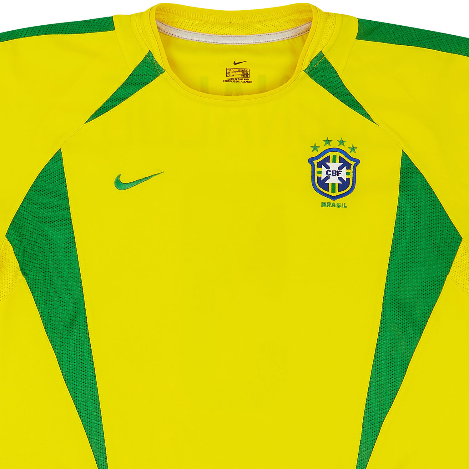 2002-04 Brazil Home Shirt 5 Stars (Excellent - 8/10)