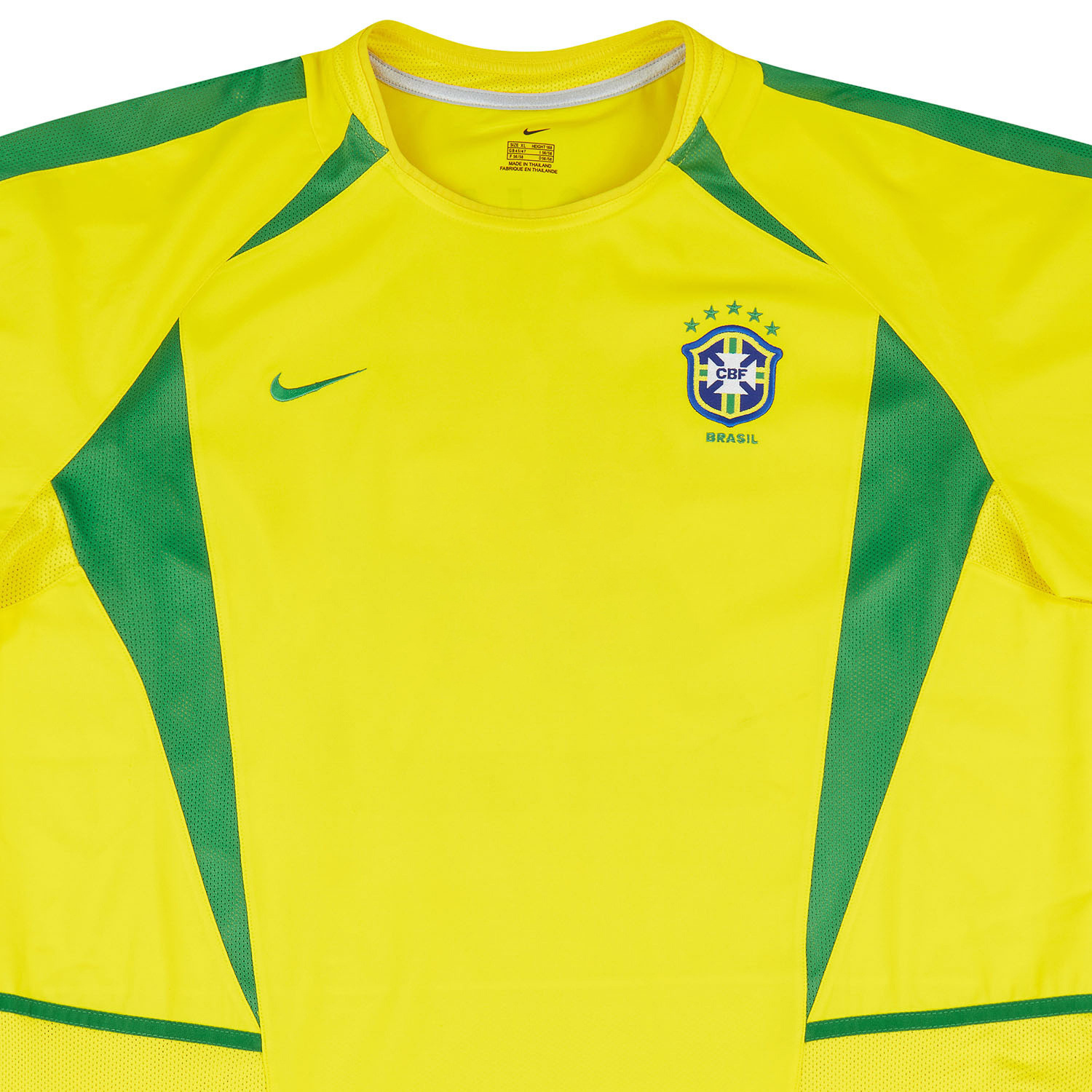 2002-04 Brazil Home Shirt 5 Stars (Excellent - 8/10)