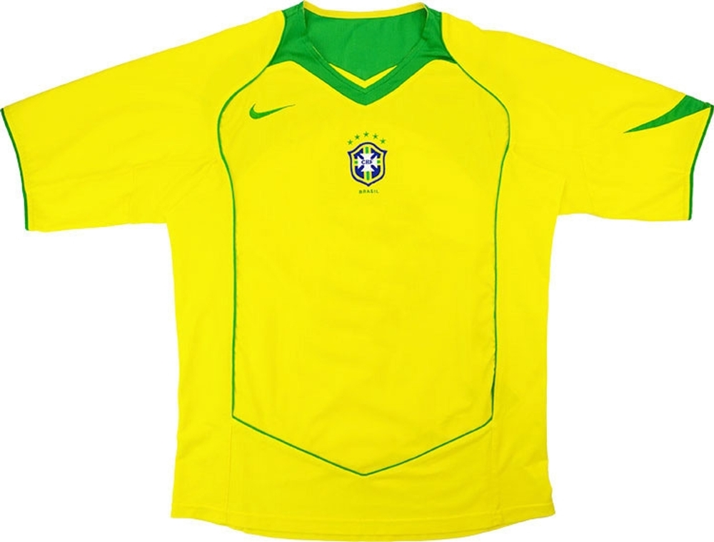2004-06 Brazil Home Shirt (Good) XL-Romario Ronaldo Brazil