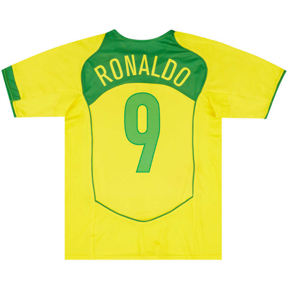2004-06 Brazil Home Shirt Ronaldo #9 *w/Tags* XL
