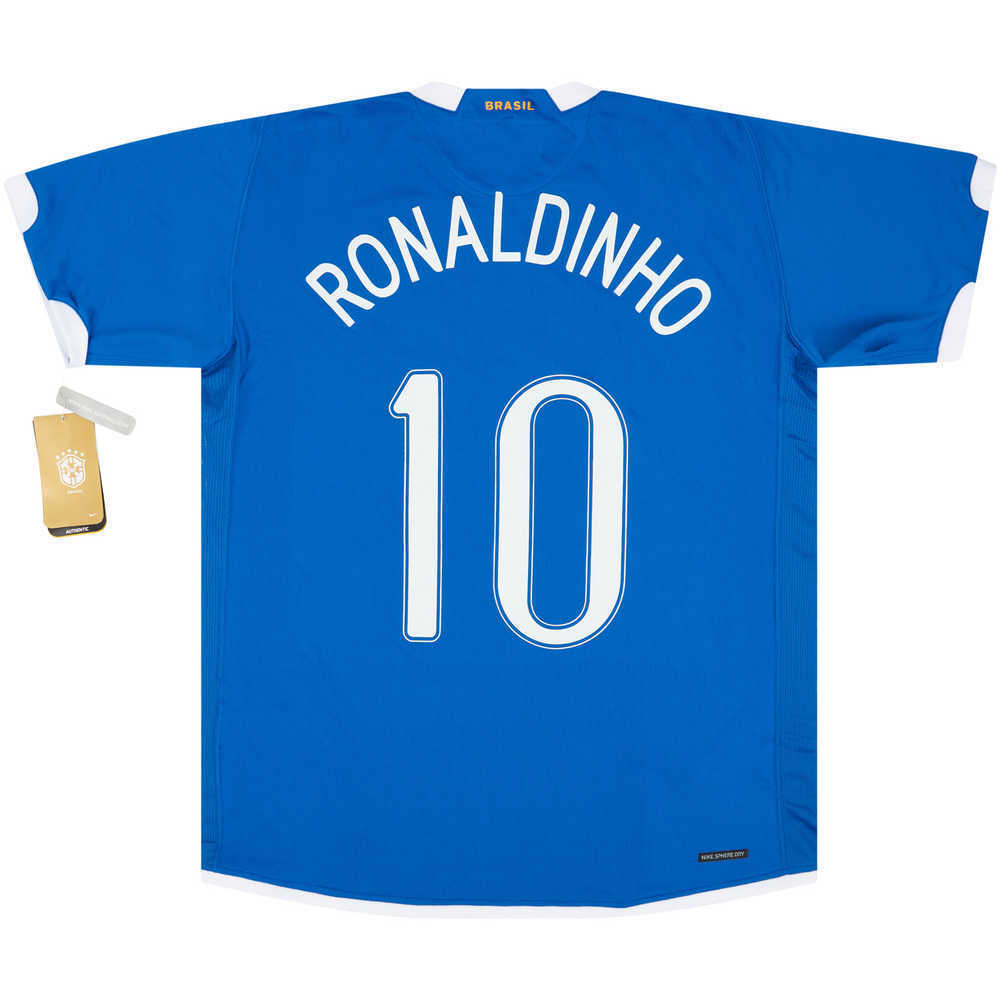 2006-07 Brazil Away Shirt Ronaldinho #10 *w/Tags*