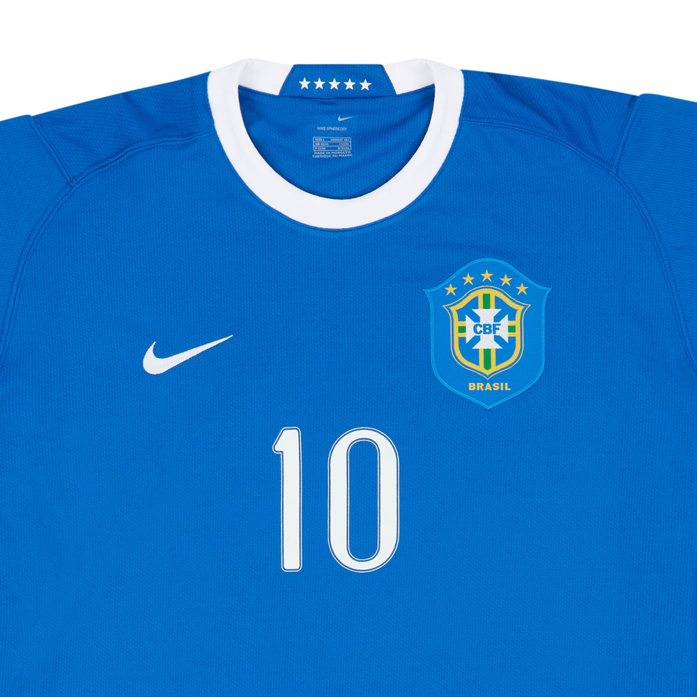 2006-07 Brazil Away Shirt Ronaldinho #10 *w/Tags*-Brazil Legends