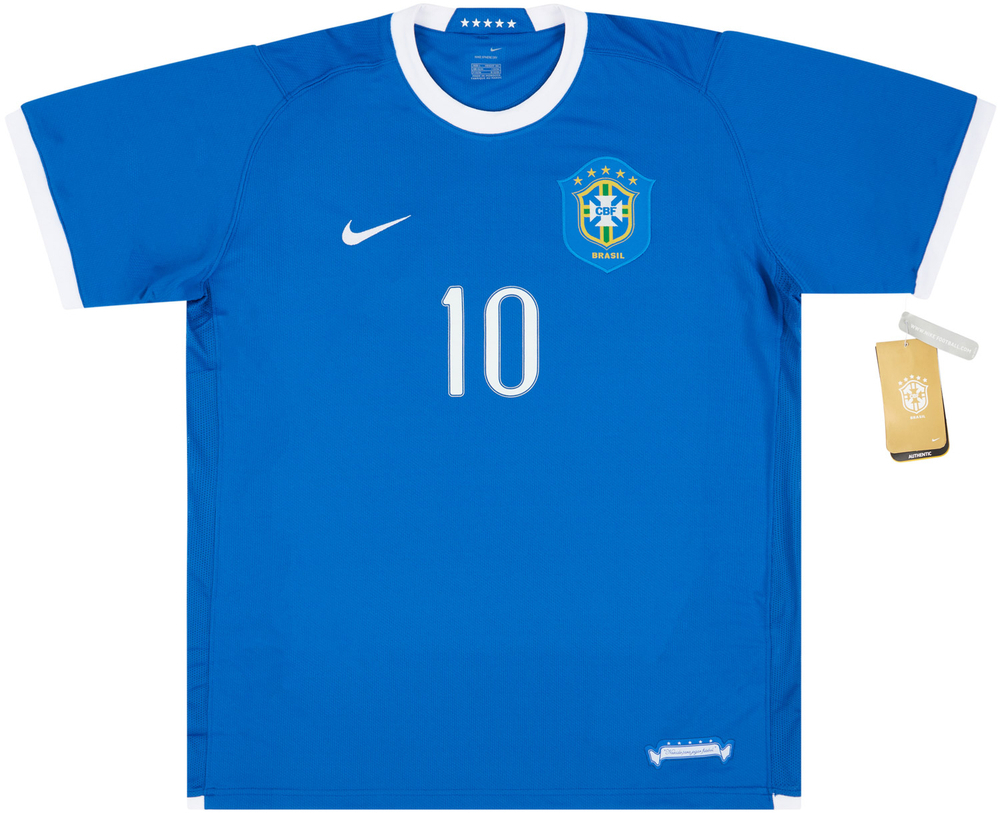 2006-07 Brazil Away Shirt Ronaldinho #10 *w/Tags*-Brazil Legends