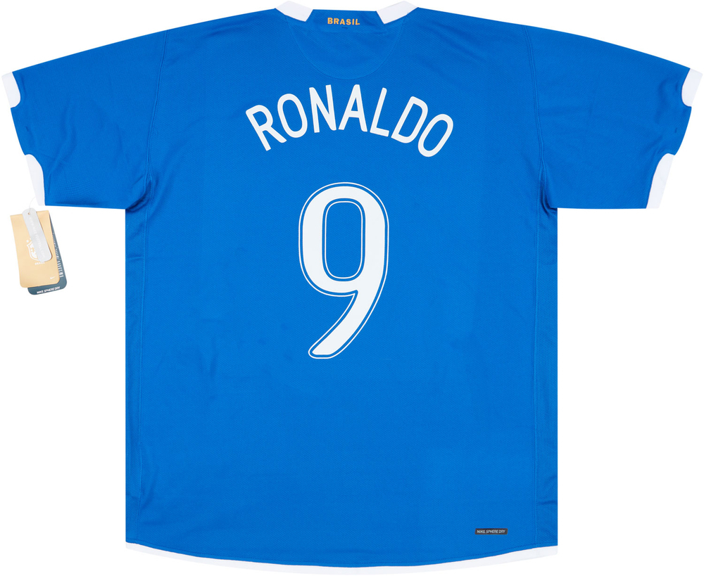 2006-07 Brazil Away Shirt Ronaldo #9 *w/Tags*-Brazil Legends