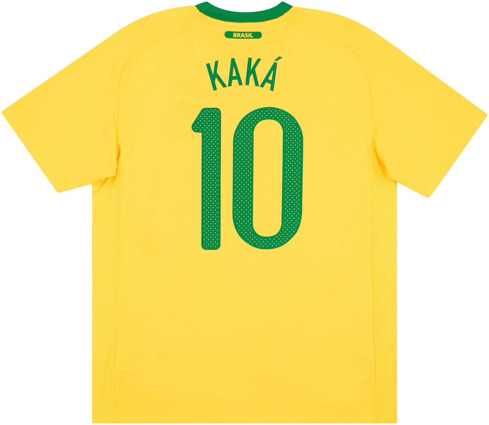 2010-11 Brazil Home Shirt Kaká #10 *w/Tags*-Brazil Names & Numbers South Africa 2010 Legends Printed Shirts 