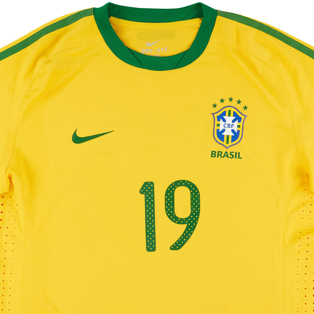 2010-11 Brazil Match Issue Home Shirt #19-Match Worn Shirts International Teams Brazil South Africa 2010 Certified Match Worn