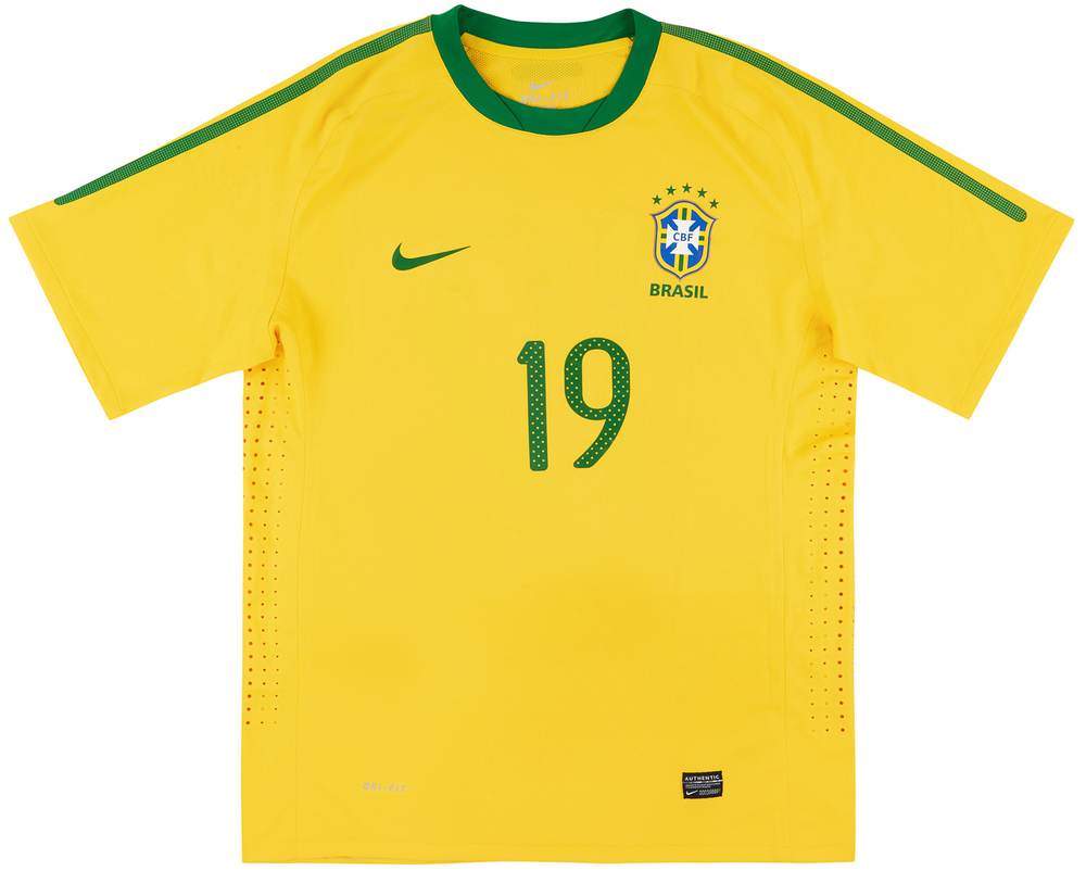 2010-11 Brazil Match Issue Home Shirt #19-Match Worn Shirts International Teams Brazil South Africa 2010 Certified Match Worn