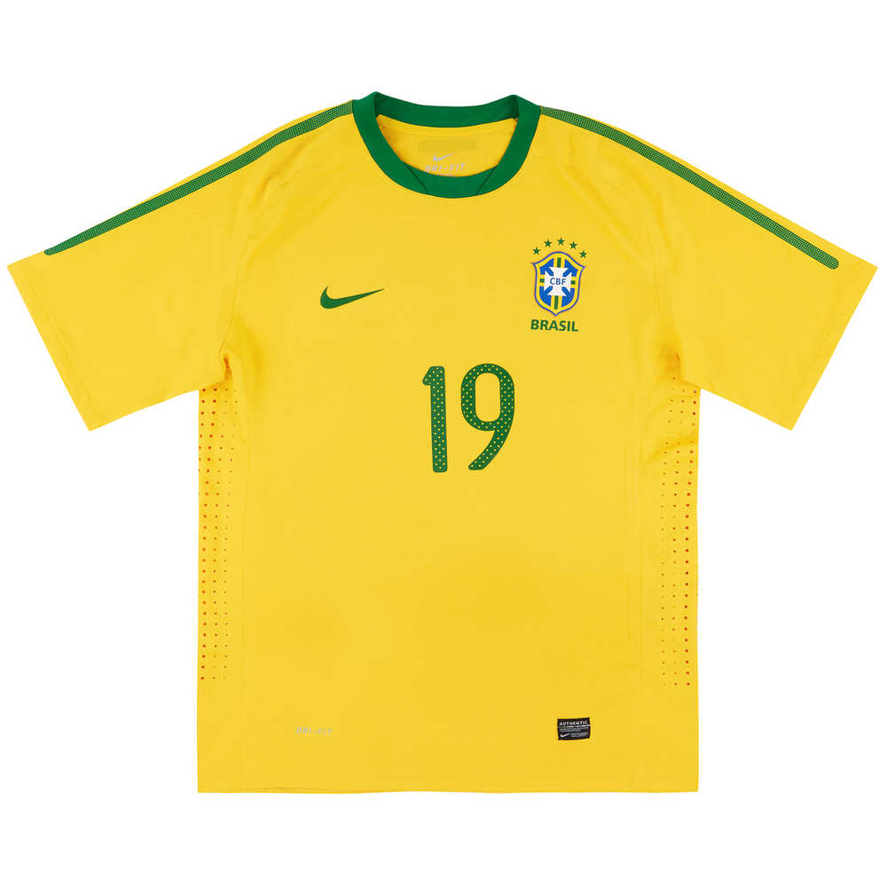 2010-11 Brazil Match Issue Home Shirt #19