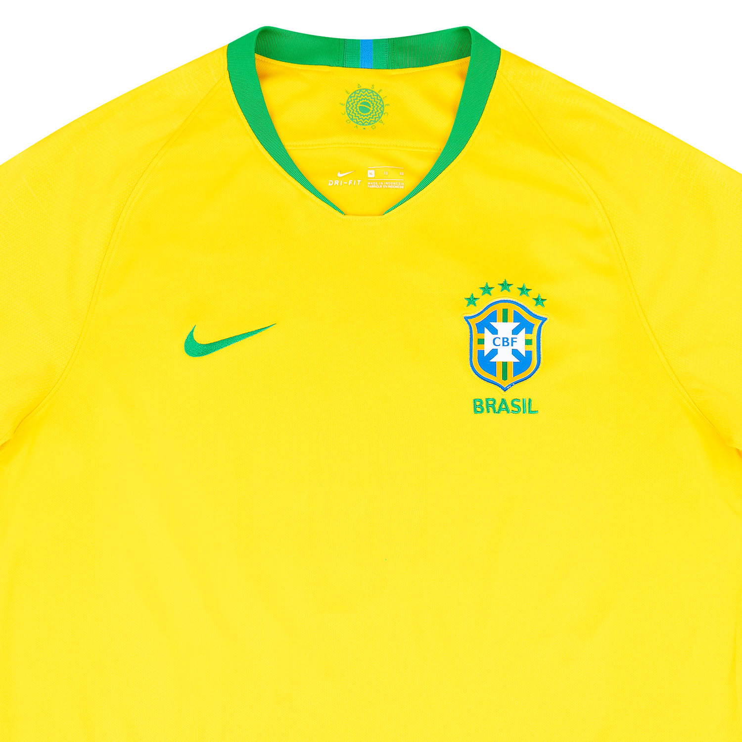 BRAZIL 2014 FIFA WORLD CUP 4TH PLACE HOME JERSEY AUTHENTIC NIKE SHIRT –  vintage soccer jersey