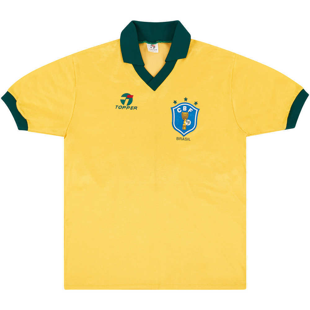 1985-88 Brazil Home Shirt (Excellent) XL