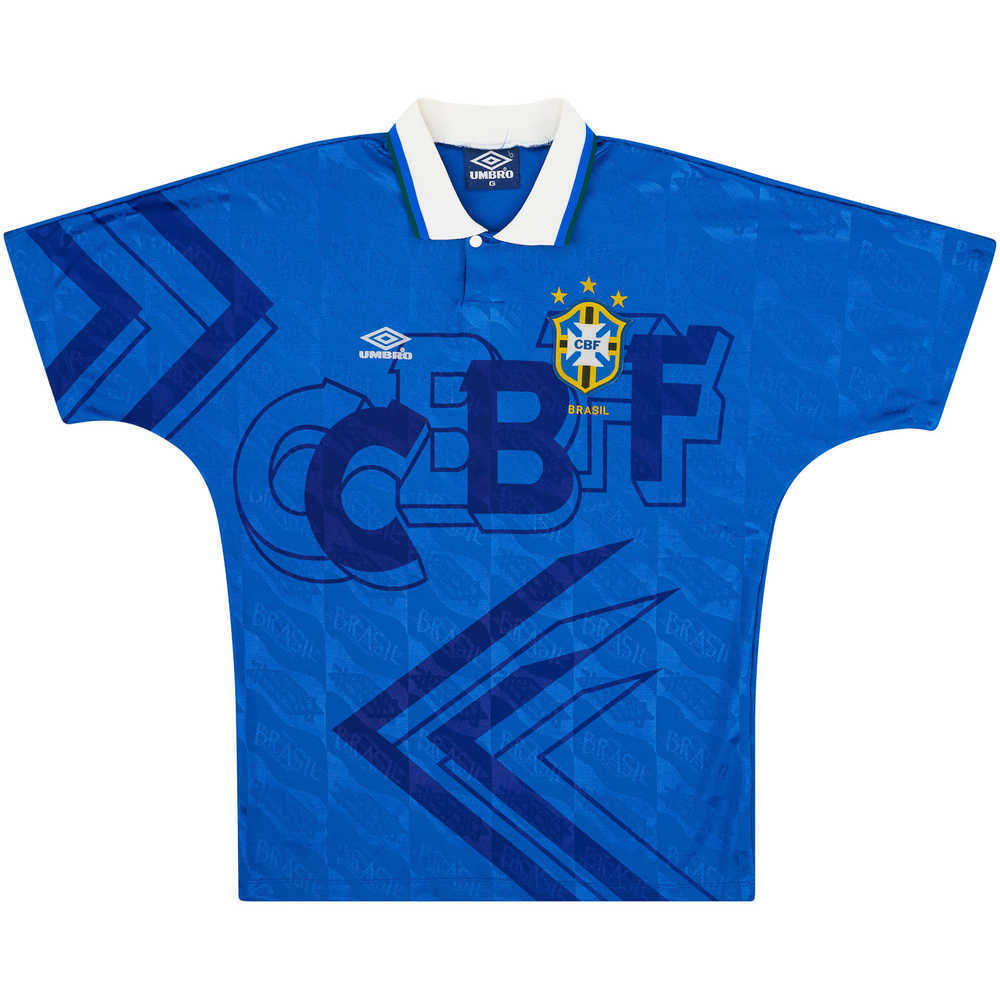 1991-93 Brazil Match Issue Away Shirt #8