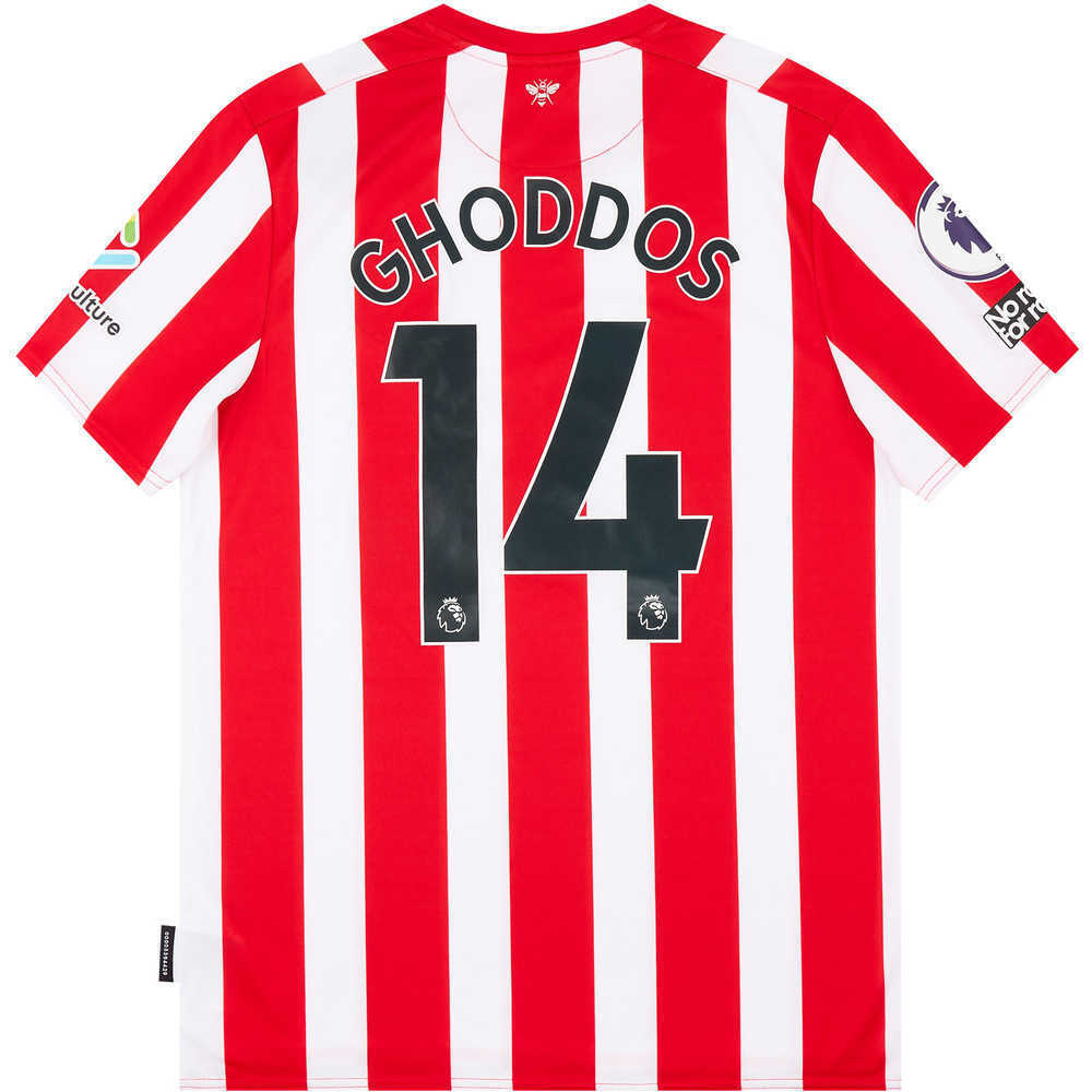 2021-22 Brentford Match Issue Home Shirt Ghoddos #14