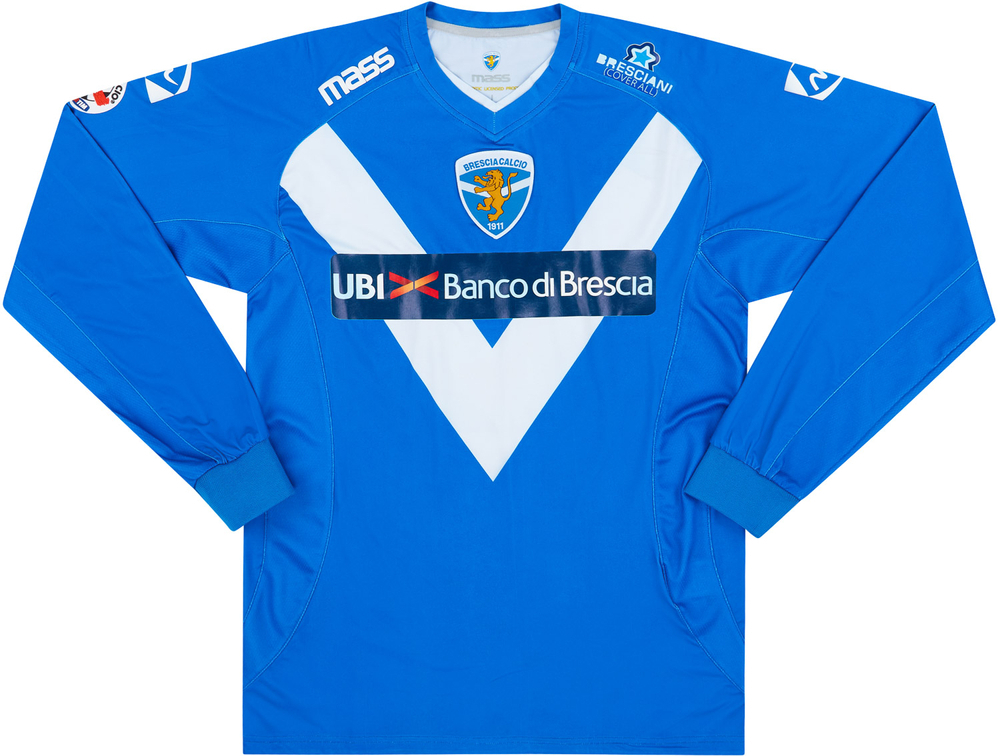 2009-10 Brescia Match Issue Home L/S Shirt Bega #6-Match Worn Shirts Brescia Certified Match Worn Long-Sleeves