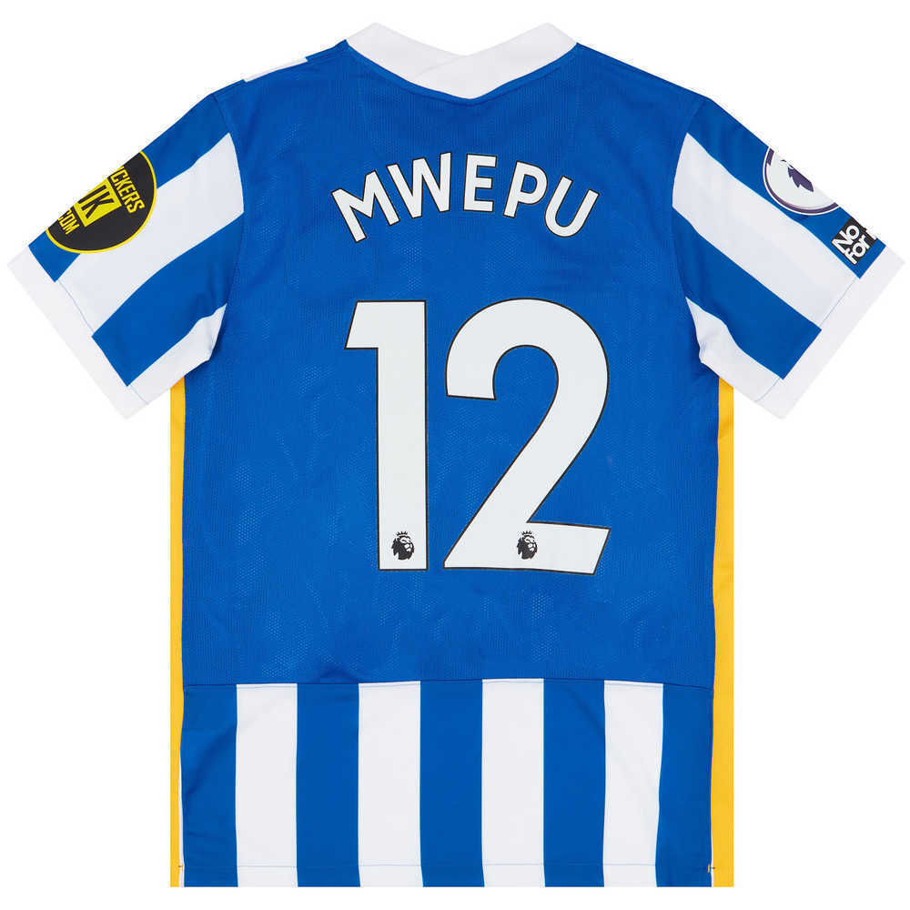 2021-22 Brighton Match Issue Home Shirt Mwepu #12 