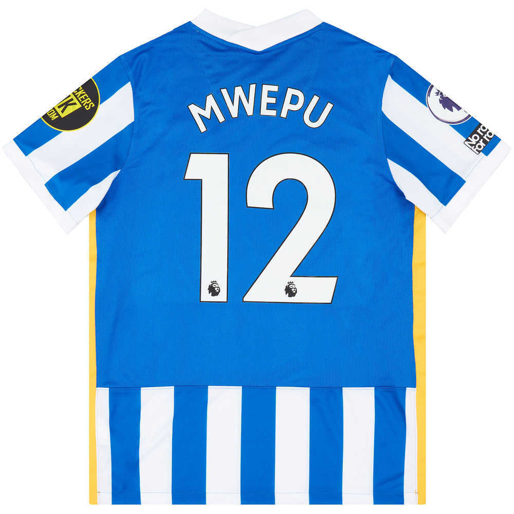 2021-22 Brighton Match Issue Home Shirt Mwepu #12 