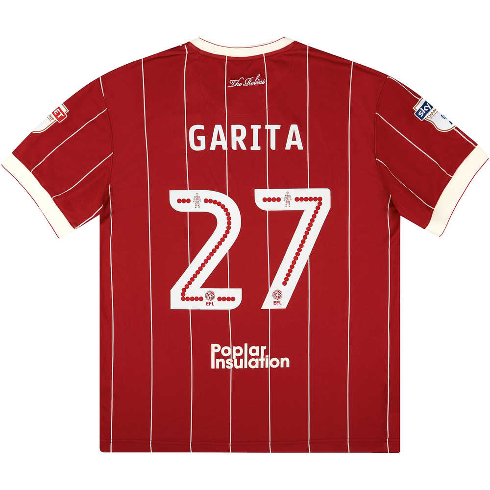 2017-18 Bristol City Match Issue Home Shirt Garita #27