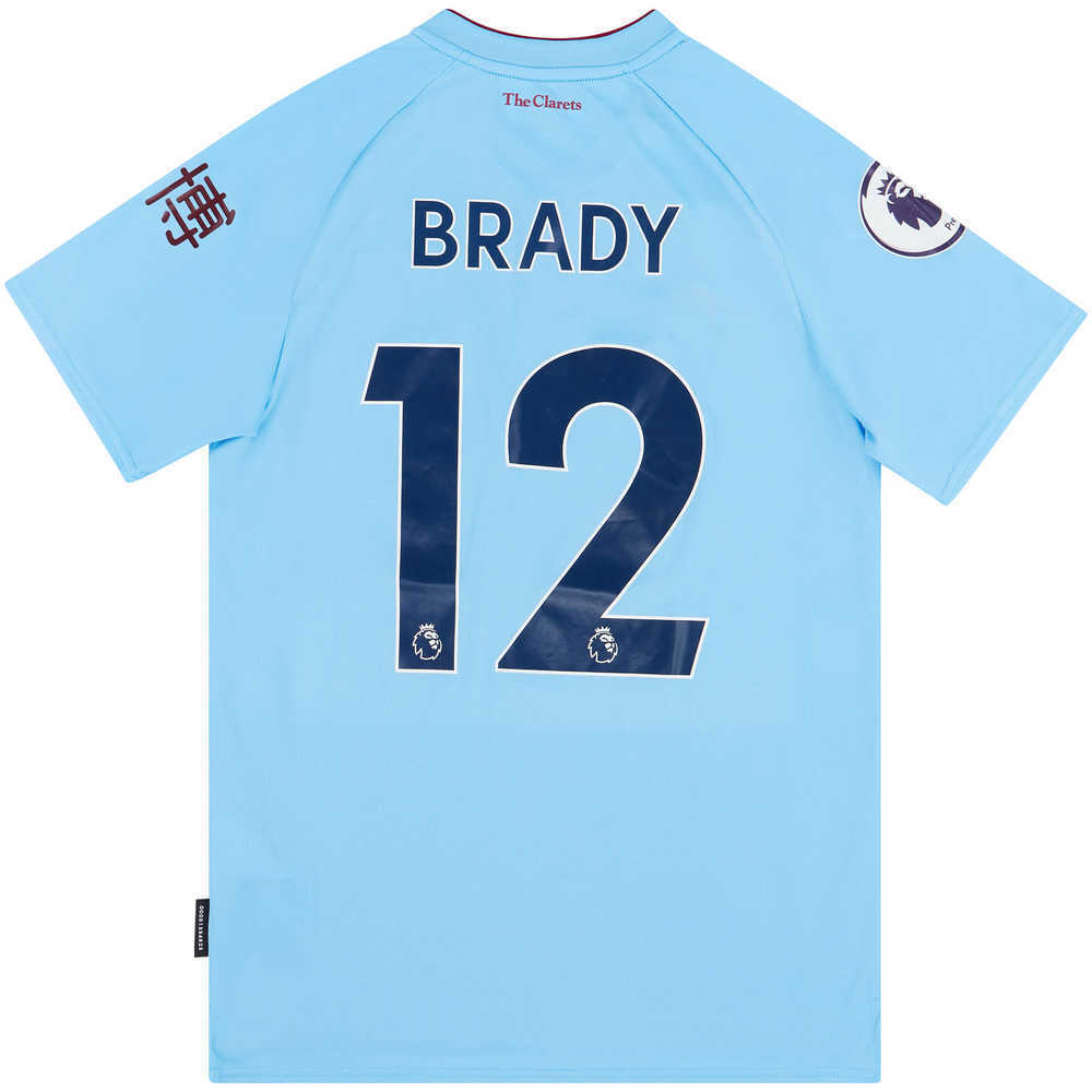 2019-20 Burnley Match Issue Away Shirt Brady #12