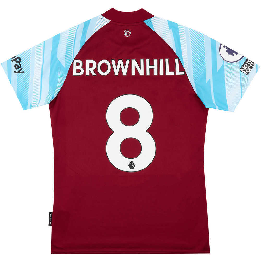 2021-22 Burnley Match Worn Home Shirt Brownhill #8