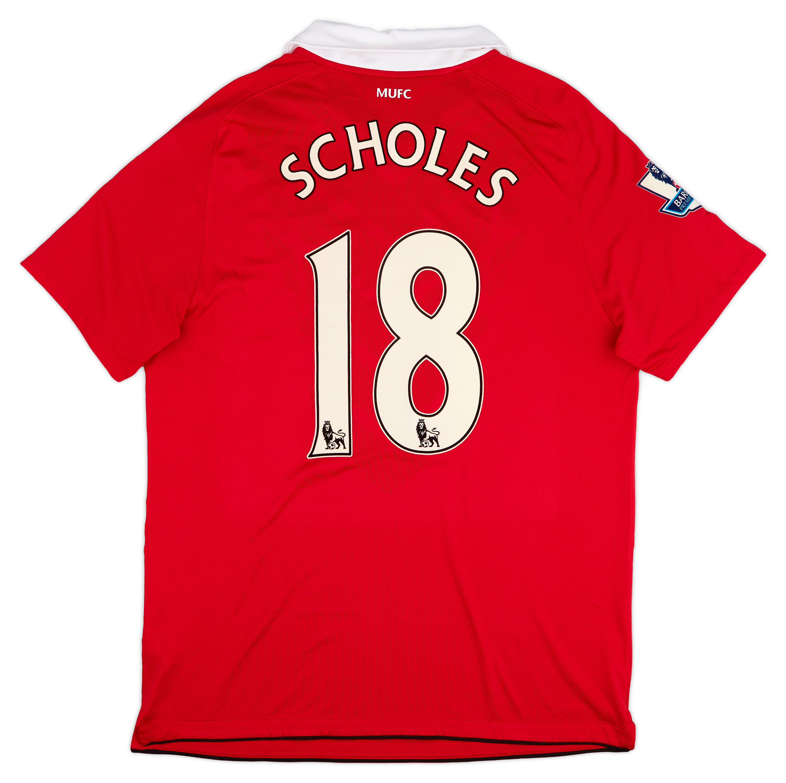 2010-11 Manchester United Home Shirt Scholes #18 - Excellent 9/10 - (L)