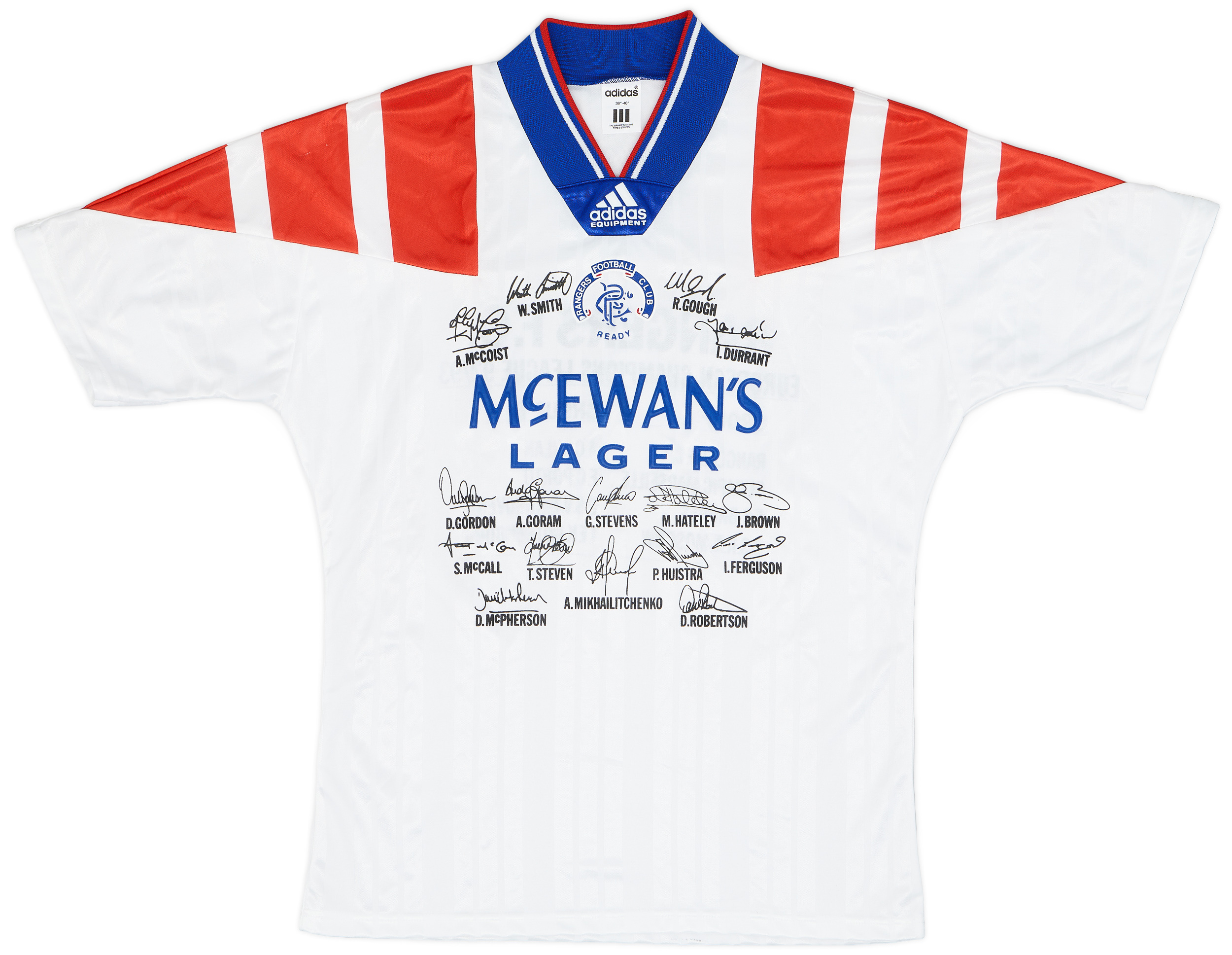 1992-94 Glasgow Rangers shirt by Adidas  Retro football shirts, Classic  football shirts, Vintage football shirts