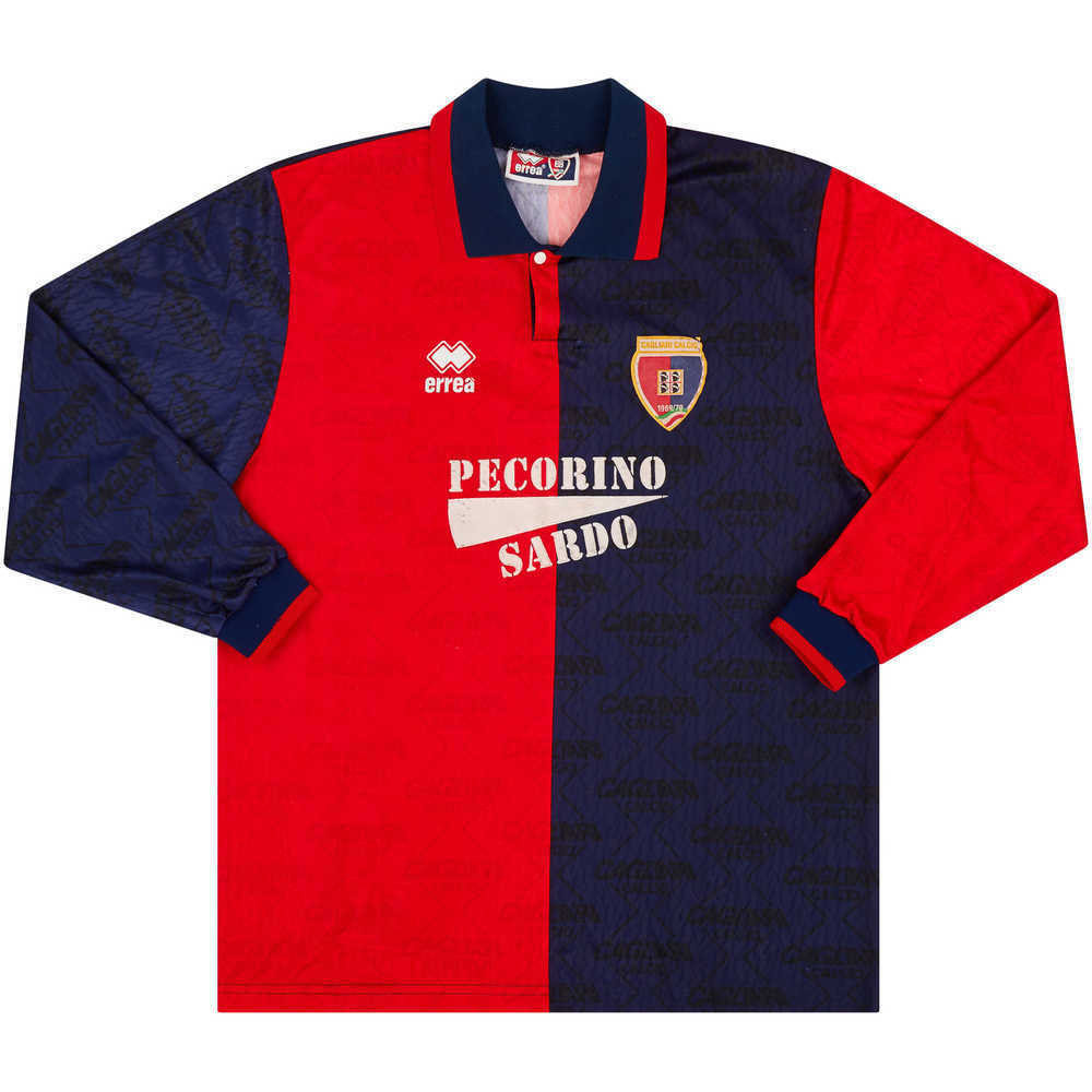 1994-95 Cagliari Match Issue Home L/S Shirt #16