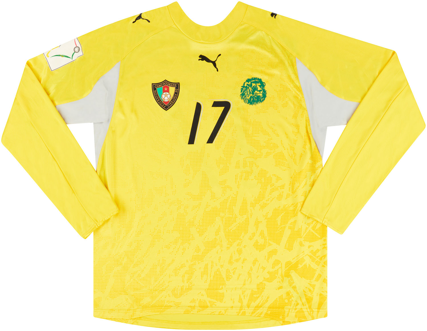 2006 Cameroon Match Issue Africa Cup of Nations GK Shirt Ebede #17
