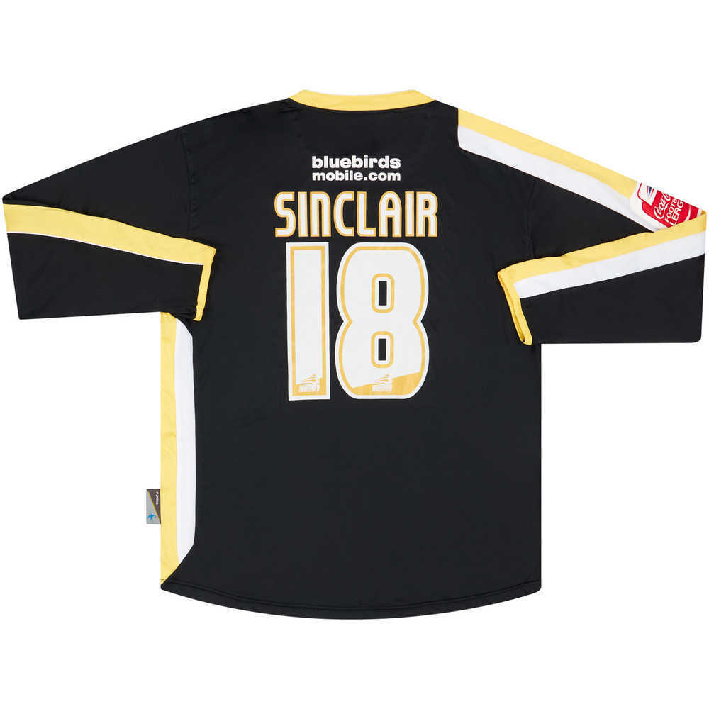 2007-08 Cardiff Match Issue Away L/S Sinclair #18