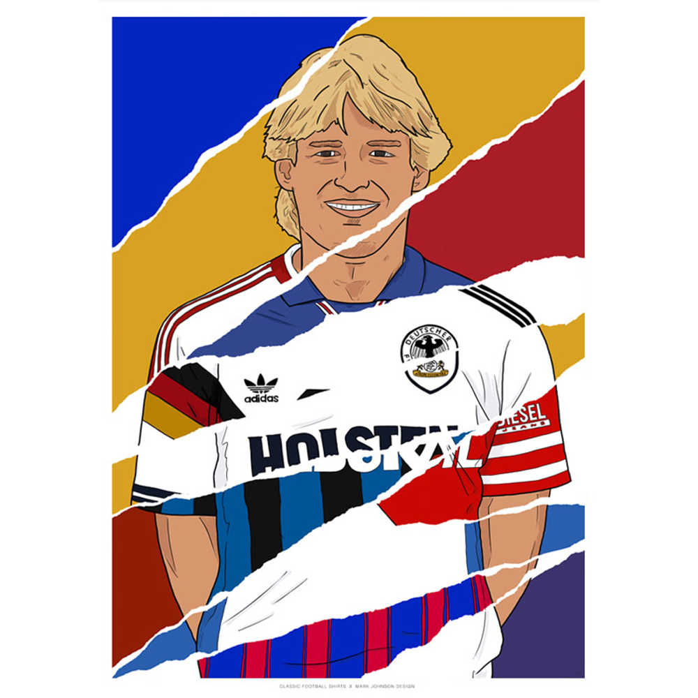 1981-1998 Jürgen Klinsmann Career In Shirts A3 Print/Poster