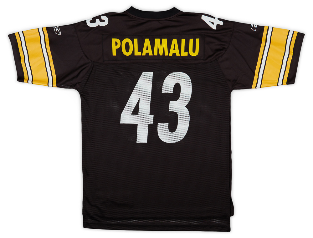 Reebok NFL Pittsburgh Steelers Troy Polamalu 43 Superbowl Jersey Mens 50 XL  Sewn